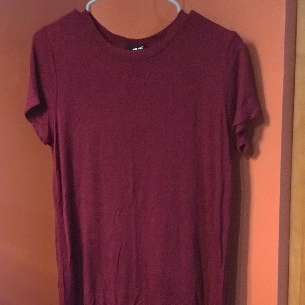 Maroon Wet Seal T-Shirt Dress